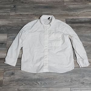 H&M • Divided Casual White Button Down, Size XS